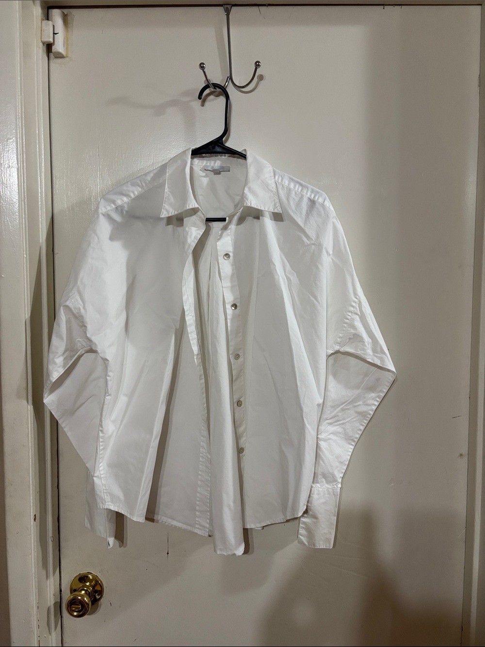 Women's White Button-Down Shirt - Classic Tailored Style